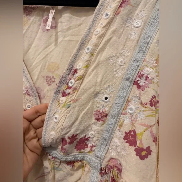 FREE PEOPLE Boogie All Night Blouse in Ivory - Small - Picture 12 of 16